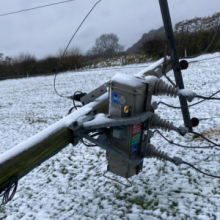 Downed pole in Stokesley in Teesside 