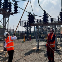 Linesperson in training